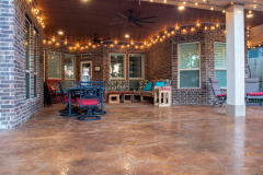 Outdoor Patio Stained concrete 