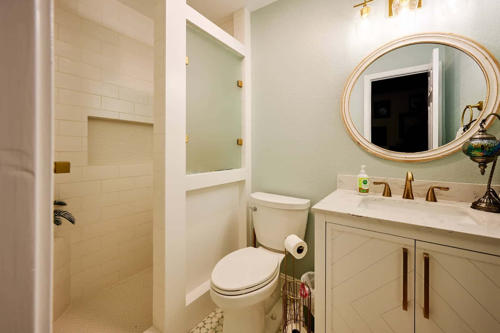 Powder Room and Shower Remodel in Magnolia | Premium Remodeling